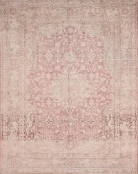 LF-015X7.6 5 x 8 Medium Terracotta and Ivory Area Rug - Lucca