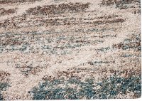 8 x 11 Large Brown, Beige, Ivory, and Teal Area Rug - Granada-3