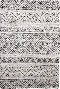 5 x 8 Medium Beige, Ivory, and Charcoal Gray Area Rug - Granada