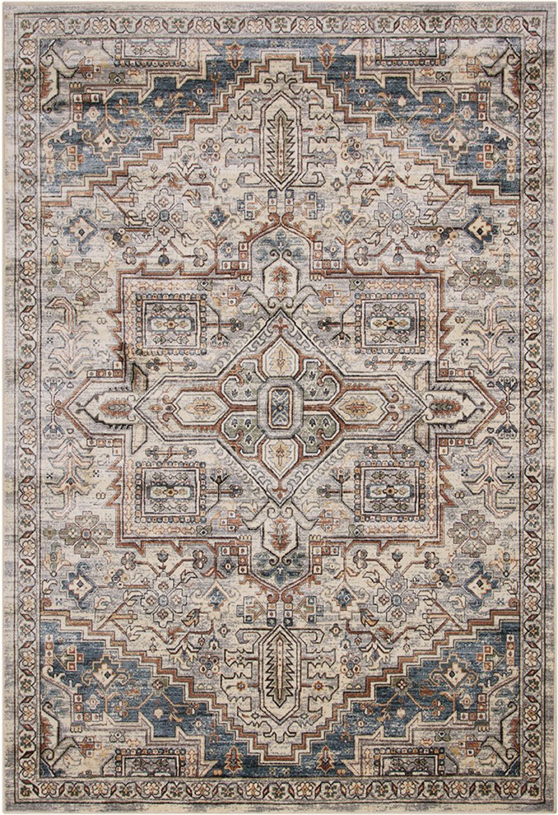 8 X 11 Large Ivory Blue And Beige Area Rug Sonoma