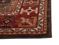 5 x 8 Medium Chocolate Brown, Ivory, and Red Area Rug - Sonoma-2