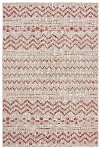 5 x 8 Medium Beige and Red Indoor-Outdoor Rug - Sun Shower