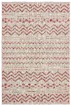 5 x 8 Medium Beige and Red Indoor-Outdoor Rug - Sun Shower