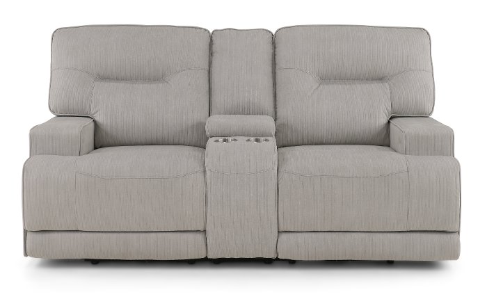 Sterling Gray Power Reclining Loveseat - Stanza