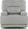 Casual Contemporary Sterling Light Gray Power Recliner - Stanza
