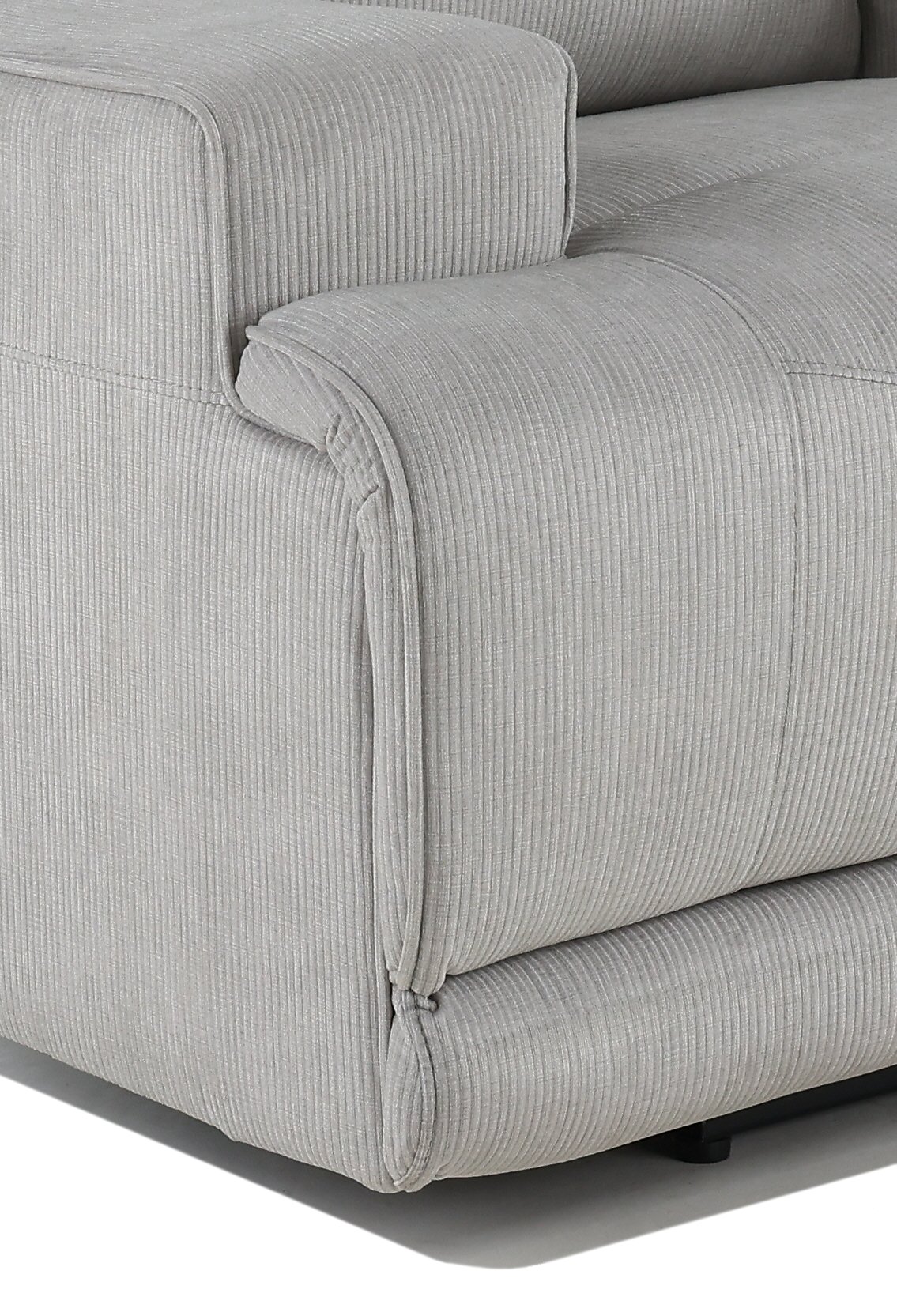 Casual Contemporary Sterling Light Gray Power Recliner - Stanza-2