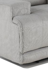 Casual Contemporary Sterling Light Gray Power Recliner - Stanza-2