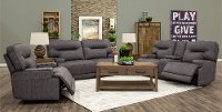 Charcoal Gray Power Reclining Sofa - Stanza-3