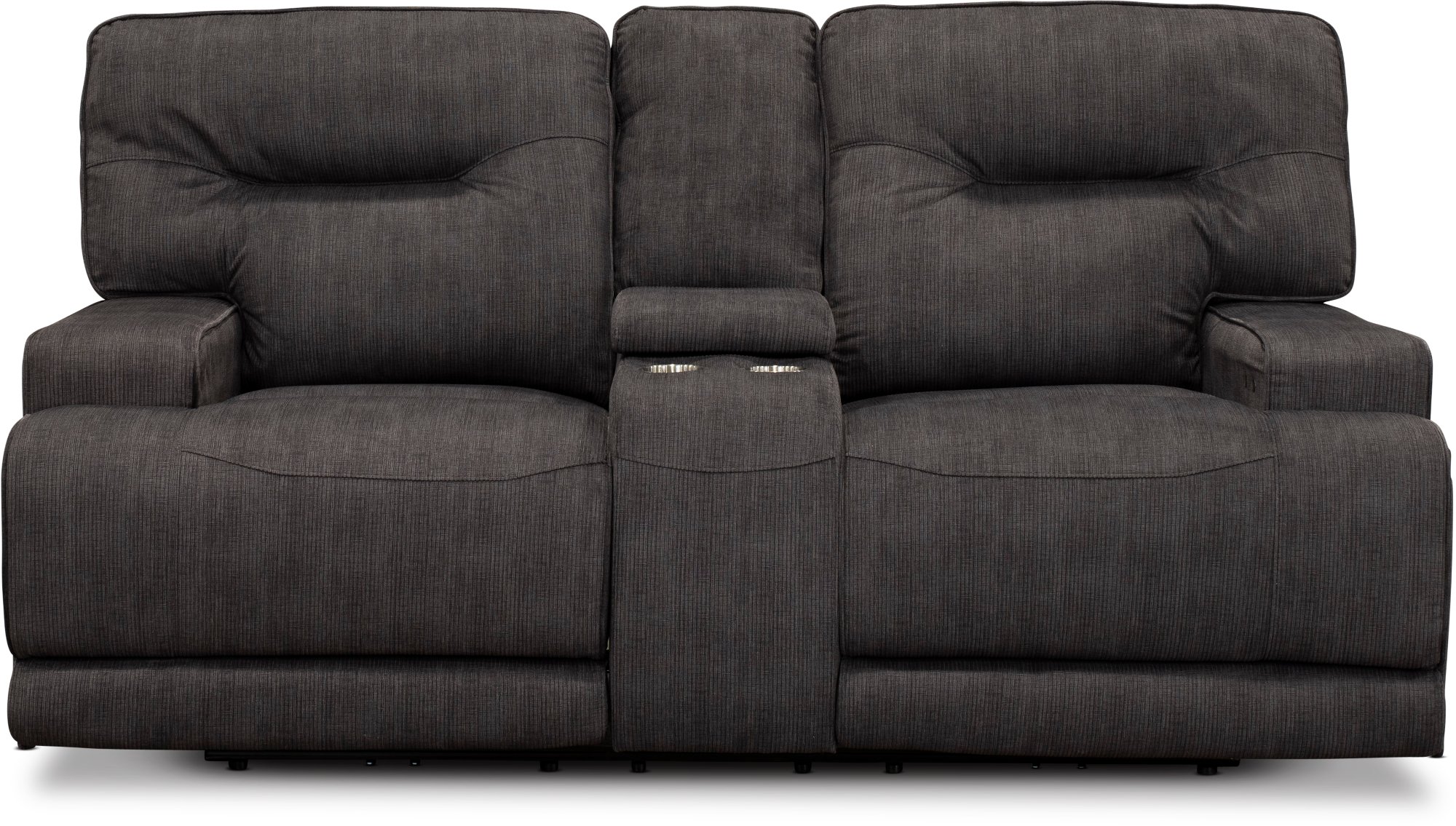 Charcoal Gray Power Reclining Loveseat - Stanza-1