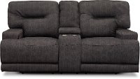 Charcoal Gray Power Reclining Loveseat - Stanza
