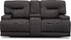 Charcoal Gray Power Reclining Loveseat with Console - Stanza