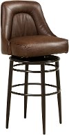 Clearance Brown Upholstered Swivel Counter Height Stool - Hanna
