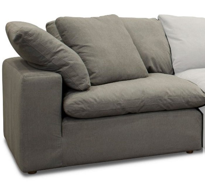 Contemporary Slate Gray Corner Piece - Peyton
