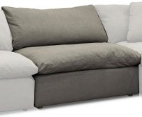 Contemporary Slate Gray Armless Chair - Peyton