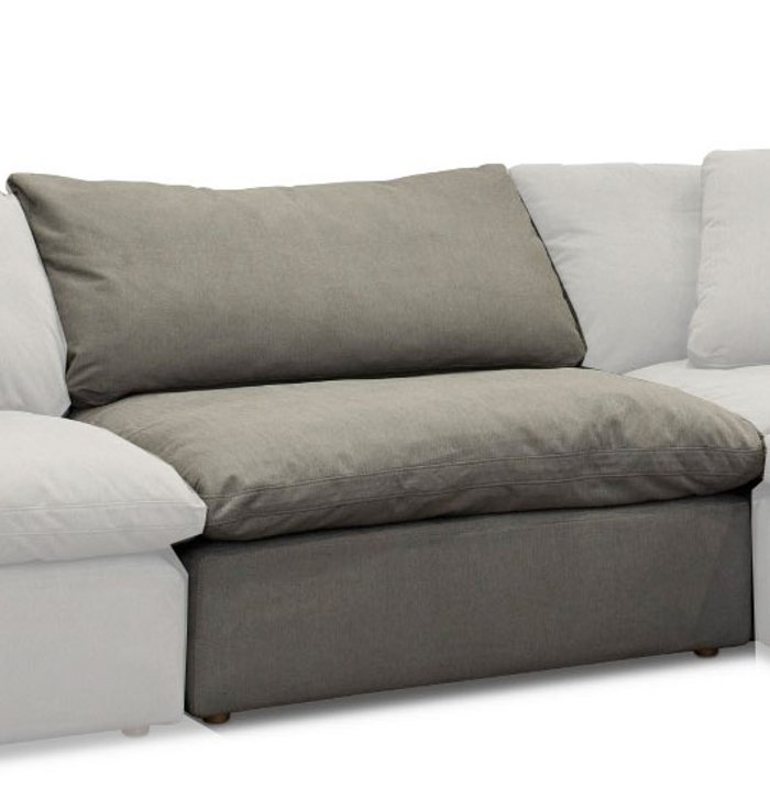 Contemporary Slate Gray Armless Chair - Peyton