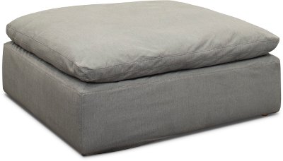 Contemporary Slate Gray Ottoman - Peyton