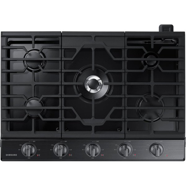 NA30N6555TG Samsung 30 Inch Smart Gas Cooktop - Black Stainless Steel-1