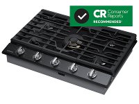 NA30N6555TG Samsung 30 Inch Smart Gas Cooktop - Black Stainless Steel-2