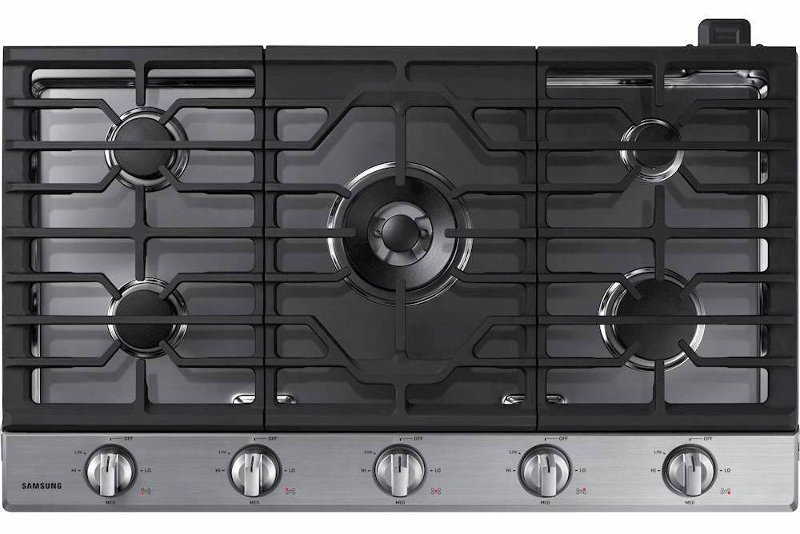 Samsung 36 Inch Smart Gas Cooktop With Griddle Stainless Steel