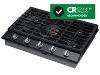 NA30N7755TG Samsung 30 Inch Dual Power Burner Smart Gas Cooktop - Black Stainless Steel-2