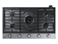 NA36N7755TS Samsung 36 Inch Smart Gas Cooktop with 22K BTU Dual Power Burner - Stainless Steel