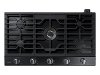 NA36N7755TG Samsung 36 Inch Smart Gas Cooktop with 22K BTU Dual Power Burner - Black Stainless Steel