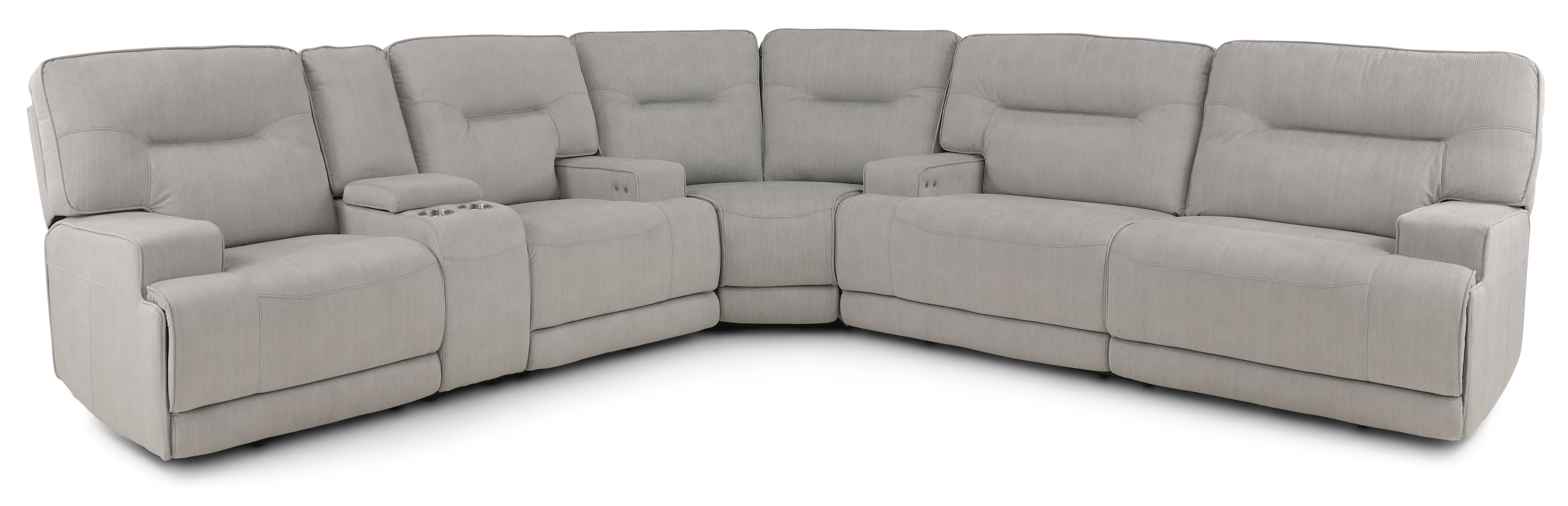 Sterling Gray 3 Piece Power Reclining Sectional Sofa - Stanza-1