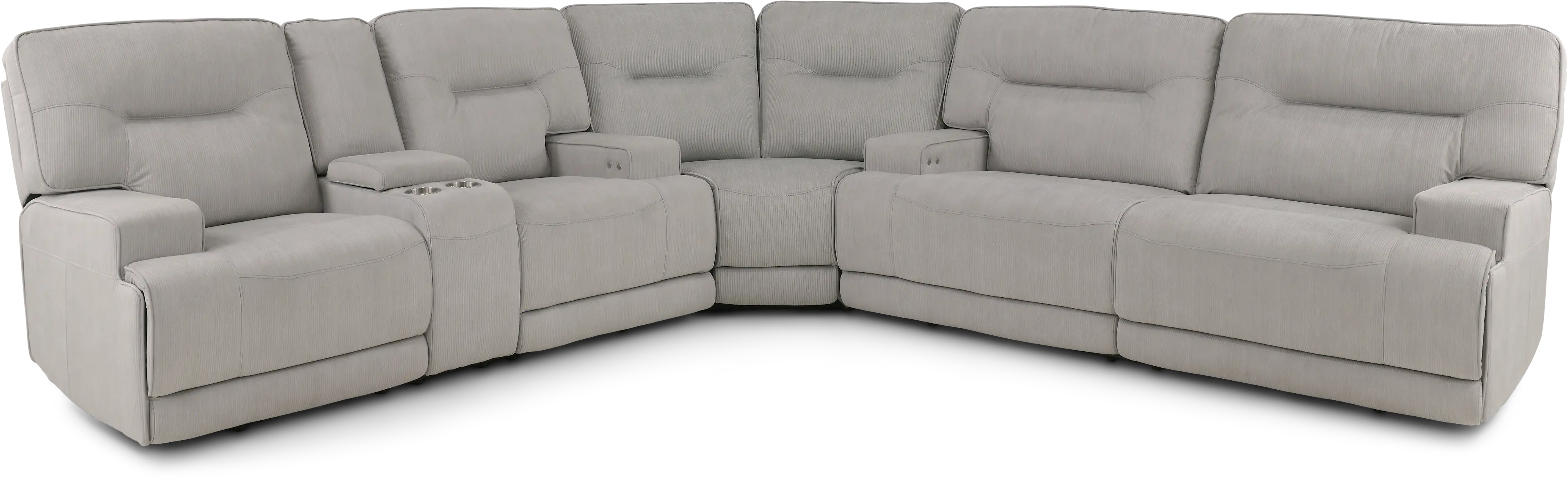 Sterling Gray 3 Piece Power Reclining Sectional Sofa - Stanza-1