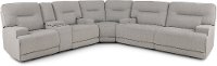 Sterling Gray 3 Piece Power Reclining Sectional Sofa - Stanza