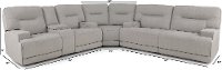Sterling Gray 3 Piece Power Reclining Sectional Sofa - Stanza-3
