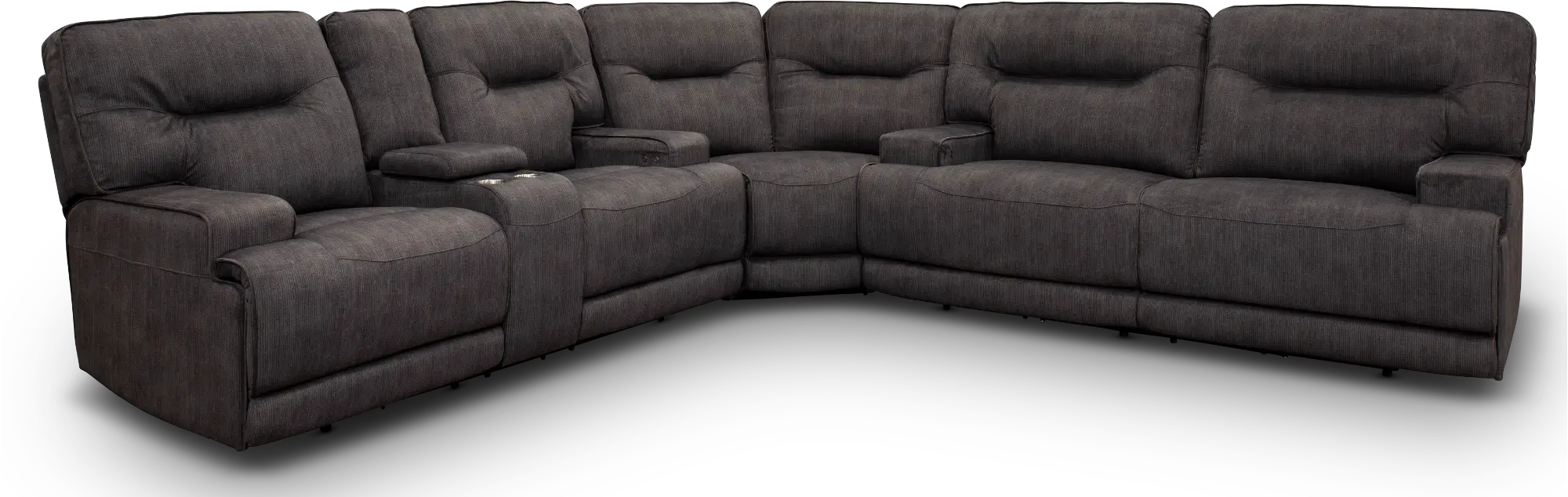 Charcoal Gray Power Reclining Sectional Sofa - Stanza-1