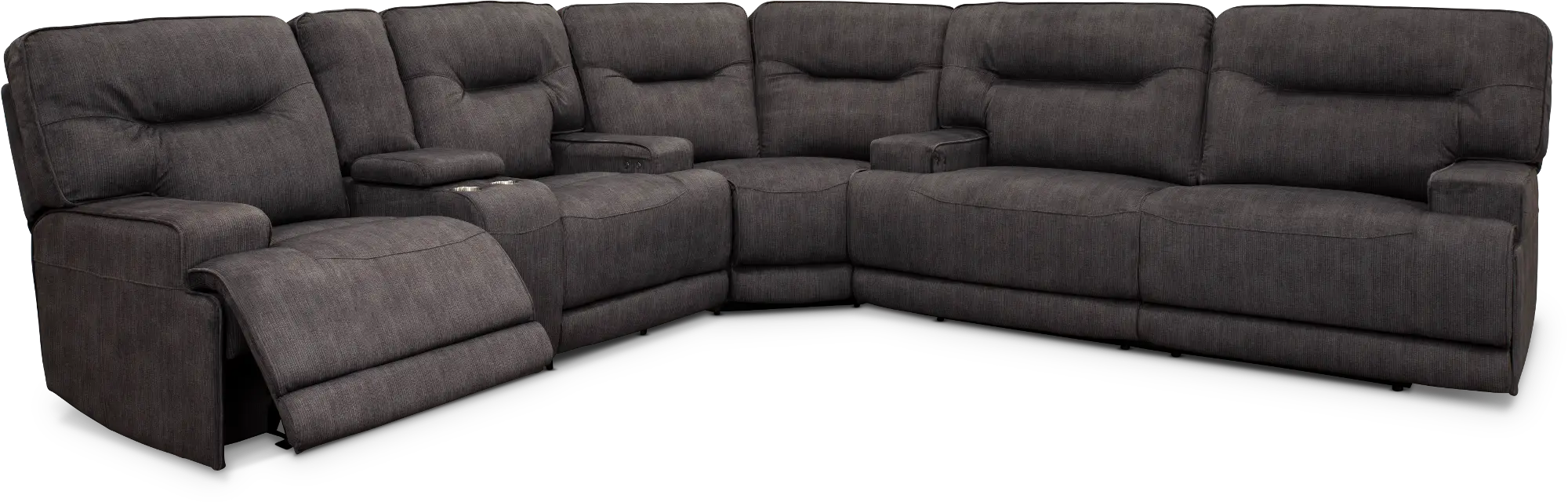 Charcoal Gray Power Reclining Sectional Sofa - Stanza-3
