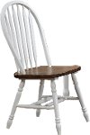Clearance Two-Tone White and Brown Dining Chair - Pacifica