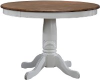 Brown and White Country 3 Piece Round Dining Set - Pacifica-3