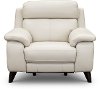 Frost White Leather-Match Power Recliner - Venice