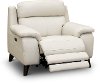 Frost White Leather-Match Power Recliner - Venice-2