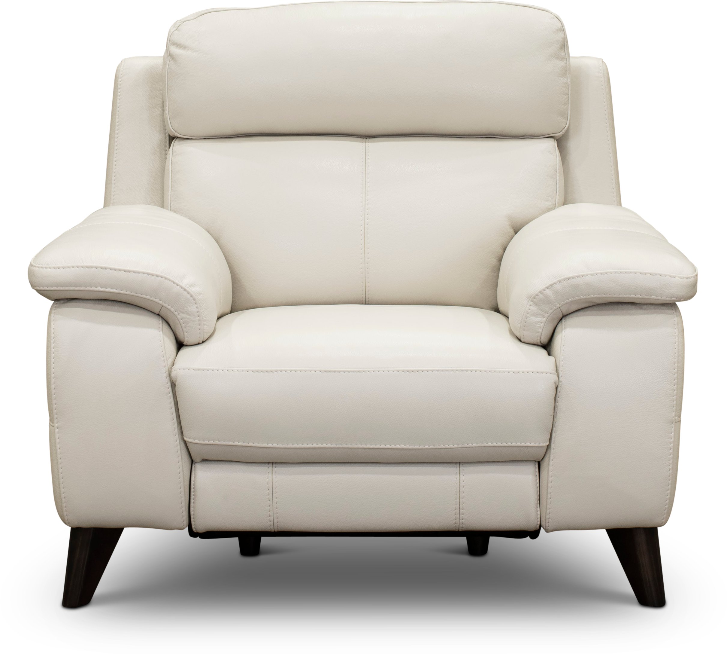 Venice Frost White Leather-Match Power Recliner-1