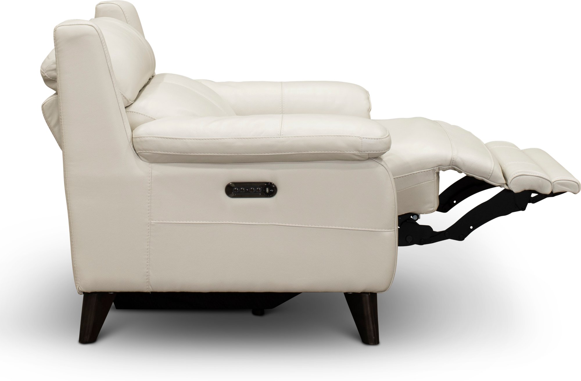 Venice Frost White Leather-Match Power Recliner-3