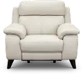 Venice White Leather-Match Power Recliner