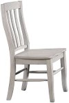 Clearance Light Gray Rustic Rake Back Dining Room Chair - Carmel