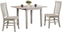 Light Gray Rustic Rake Back Dining Room Chair - Carmel-2