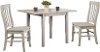 Light Gray Wood 3 Piece Dining Set with Rake Back Chairs - Carmel