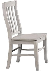 Light Gray Wood 3 Piece Dining Set with Rake Back Chairs - Carmel-2