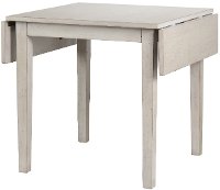 Light Gray Rustic 3 Piece Dining Set with Ladder Back Chairs - Carmel-2