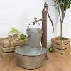 Outdoor Rust Brown and Gray Metal Water Fountain