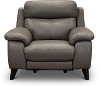 Elephant Gray Leather-Match Power Recliner - Venice