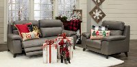 Elephant Gray Leather-Match Power Recliner - Venice-4