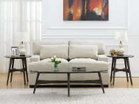 Gray 3 Piece Modern Coffee and End Table Set