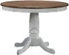 Modern Two-Tone Brown and White Round Dining Table - Pacifica-2