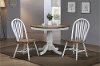 Modern Two-Tone Brown and White Round Dining Table - Pacifica-3